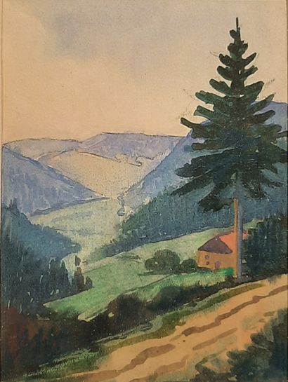 null Marcel MIGNOT (1891-1975)

Lot of 13 works including : 

- Landscapes of mountain,...