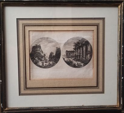 null Lot of 5 engravings : 

- After William Hogarth, And as he reafoned of righteousnefs,...