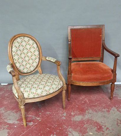 Lot including : 

Shepherd's chair in natural...