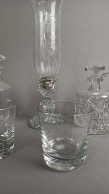 null BACCARAT

Lot including : 

- A crystal candle jar with molded-pressed decoration....