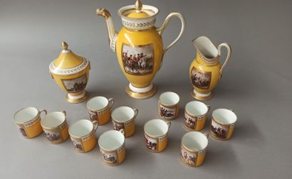 null PARIS

Porcelain coffee service with reserve decoration of Napoleonic battles...
