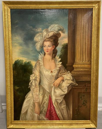 null Modern school after Thomas Gainsborough 

Portrait of Mrs. Mary Graham 

Oil...