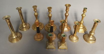 Lot including five pairs of torches and three...