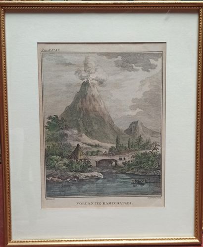 null Lot of 15 framed pieces including two prints after Coeuré, the first fruits...