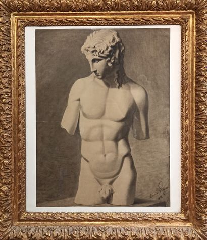 null Edmond LIEGER (XIXth)

Academic nude, 1878

Pencil on paper. 

Signed and dated...