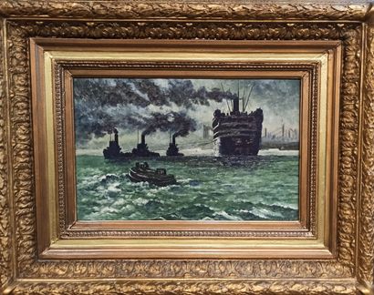 ALFRED JEAN MARIE PARIS (1846-1908)

Tugboats...