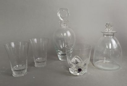 null LALIQUE France 

Service with orangeade model Reims including a brooch and 15...