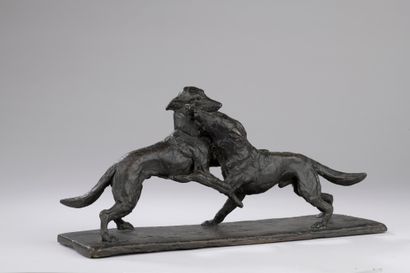 null Wheeler Williams (1897-1972) 

Mounty and Polo

Bronze à patine brune

Signé...