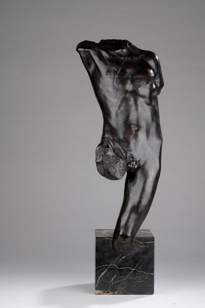 Alfred Pina (1883-1966) 
Torse d’homme 
Bronze...