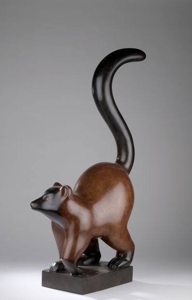 null François Galoyer (1944) 

Red-bellied Lemur

Proof in bronze with brown patina...