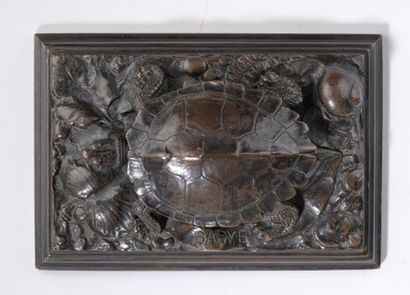 null Antoine-Louis Barye (1795-1875) 

Turtle (on square plinth)

Circa 1857-1875,...