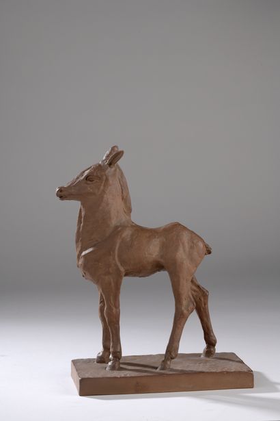 null Berthe Martinie (1883-1958) 

Foal

Stoneware of Sèvres

Bears the artist's...