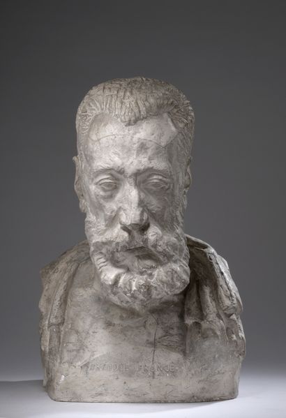null Émile-Antoine Bourdelle (1861-1929)

Anatole France (1844-1924)

Bust in plaster,...