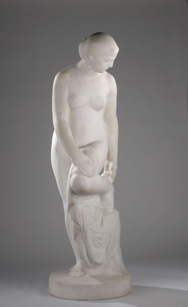 null Gaston Contesse (1870-1946) 

Bather

White marble

Signed "G. Contesse" on...