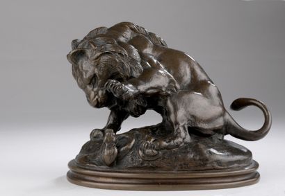 Antoine Louis Barye (1795-1875) 
Lion with...