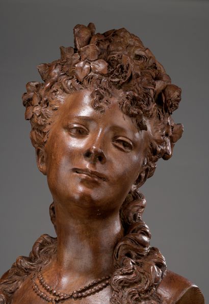 null Albert-Ernest Carrier-Belleuse (1824-1887)

Bust of a woman with roses and a...