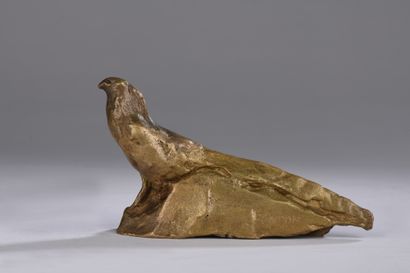 null François Pompon (1855-1933) 

Pheasant

Model created in 1923 Bronze with golden...