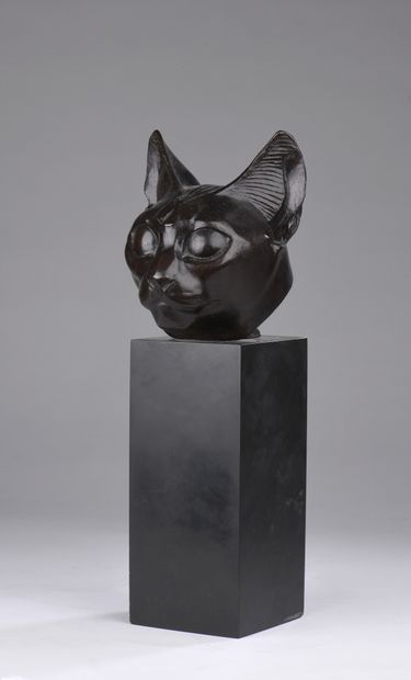 Charles Artus (1897-1978) 
Tête de chat égyptien...