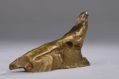 null François Pompon (1855-1933) 

Pheasant

Model created in 1923 Bronze with golden...