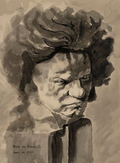 Émile Gilioli (1911-1977) 
Buste de Beethoven...
