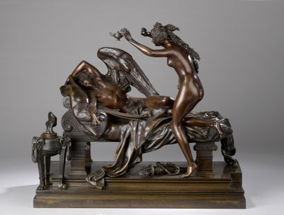 null Albert-Ernest Carrier-Belleuse (1824-1887)

Amour et Psyché

Bronze à patine...