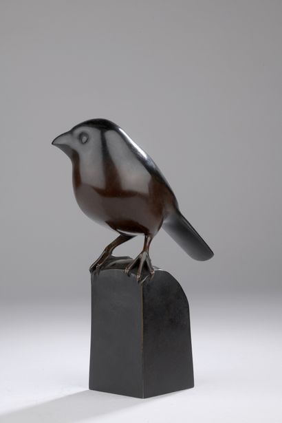 null François Galoyer (1944) 

Bullfinch

Bronze with black brown patina 

Lost wax...