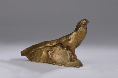 null François Pompon (1855-1933) 

Pheasant

Model created in 1923 Bronze with golden...