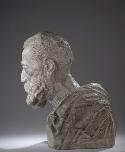 null Émile-Antoine Bourdelle (1861-1929)

Anatole France (1844-1924)

Bust in plaster,...