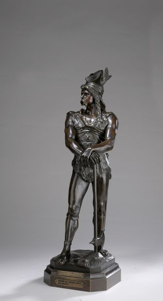 null Marcel Debut (1865-1933) 

Vercingetorix

Bronze with brown patina

Signed DEBUT...
