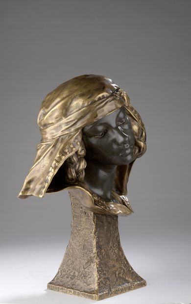 null Louis-Ernest Barrias (1841-1905) 

Head of the Young Girl of Bou-Saâda

Bust...