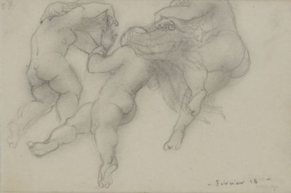 null Charles Malfray (1887-1940)

Man with weight - Nymphs, 1918

Two graphite drawings

Stamp...