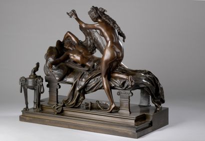 null Albert-Ernest Carrier-Belleuse (1824-1887)

Love and Psyche

Bronze with brown...