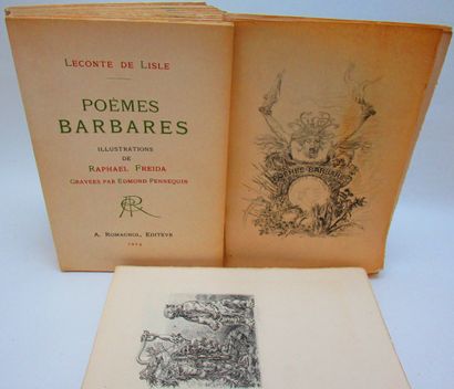 null Leconte de L'Isle - Freida, Raphael. - Barbarian poems. Paris, A. Romagnol,...