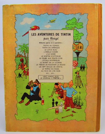 null Hergé. - Les Aventures de Tintin. Au Pays de l'or noir. Éditions Casterman,...
