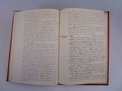 null Recueil manuscrit de doubles de lettres envoyées par Cadéot, J.-B., ordonnateur...