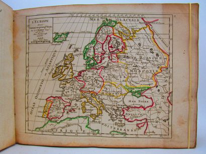 null [Atlas XVIIIe] Robert de Vaugondy.- Atlas portatif militaire et universel composé...