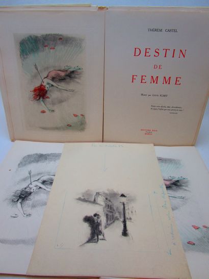 null Castel, Thérèse. - Destin de femme. Paris, Éditions Egix, 1945. In-4 en feuilles...