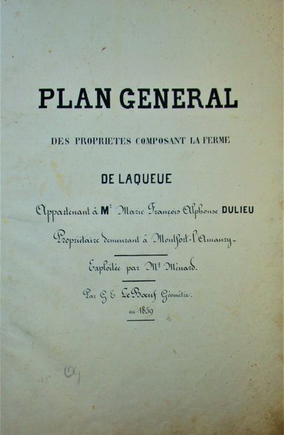 null [Département des Yvelines, La Queue-en-Yvelines] G. E. Leboeuf, géomètre. -...