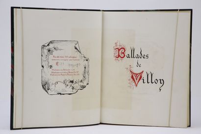 null Villon - Herouard - Les Ballades de maistre François Villon. Paris, Crès, 1919....