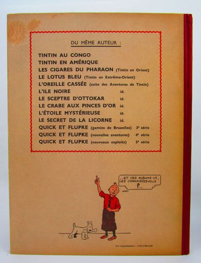 null Hergé. - Les Aventures de Tintin. Le Secet de la licorne. Éditions Casterman,...