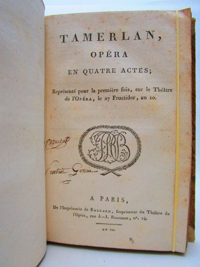 null Recueil fictif de 15 pièces d'opéras ou de tragédies de la fin du XVIIIe et...