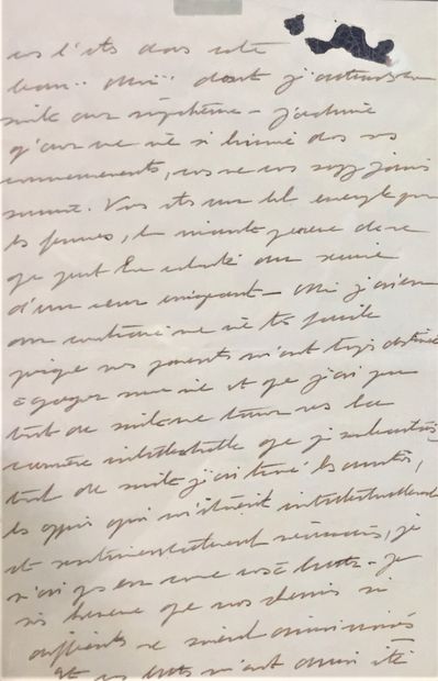 null Beauvoir, Simone de.- Lettre autographe signée à la romancière Thyde Monnier....