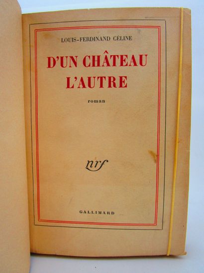 null Céline, L.-F. - D'un château l'autre. Paris, NRF, Gallimard, 1957. In-8 relié...