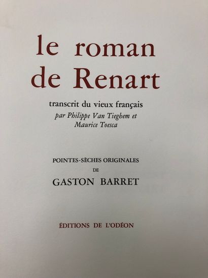 null Le Roman de Renart. Transcribed from the Old French by Philippe Van Tinghem...