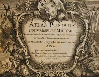 null [Atlas XVIIIe] Robert de Vaugondy.- Atlas portatif militaire et universel composé...