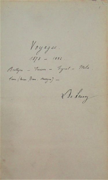 null Journal de voyage de Louis Auguste Alphonse de Launay entre 1878 et 1882 en...