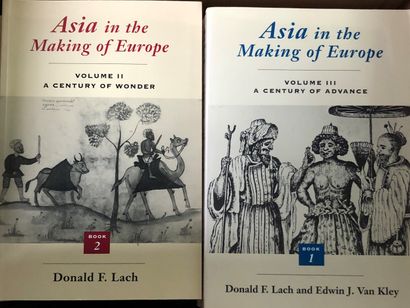 null Lot de 2 caisses d'ouvrages modernes brochés concernant l'Asie et l'Océan i...