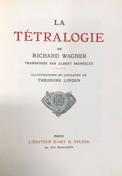 null WAGNER (Richard). La Tétralogie de Richard Wagner. Illustrations en couleurs...