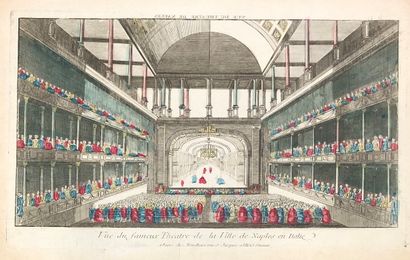 null Optical views - Set of nine views representing views of lyric theaters in France...