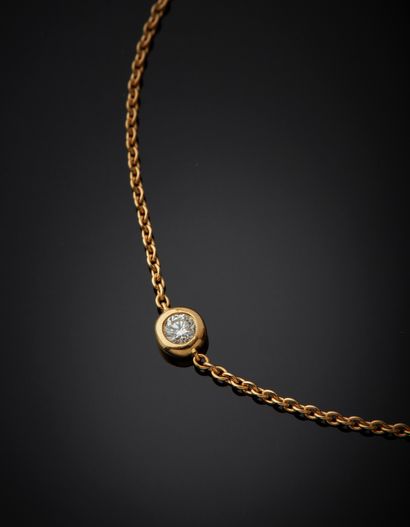 Bracelet en or rose 18K 750‰, composé d’une...